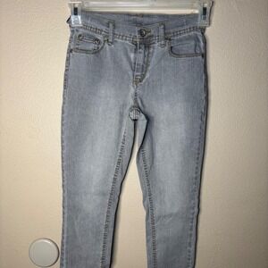 Faded Glory Womens 14S Gray Wash Jeans Straight Leg Y2K Stretch Denim